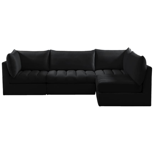 Meridian Furniture Jacob Black Velvet Modular Sectional