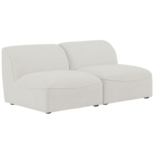 MERIDIAN FURNITURE  Miramar Cream Durable Linen Textured Modular Sofa