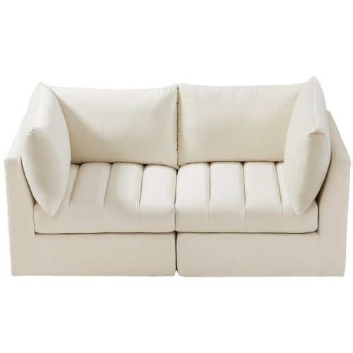 Meridian Furniture Jacob Cream Velvet Modular Sofa