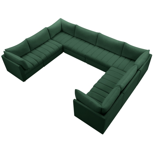 Meridian Furniture Jacob Green Velvet Modular Sectional