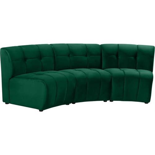 Meridian Furniture Limitless Green Velvet Modular Sofa