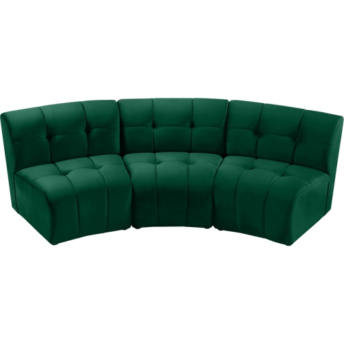 Meridian Furniture Limitless Green Velvet Modular Sofa