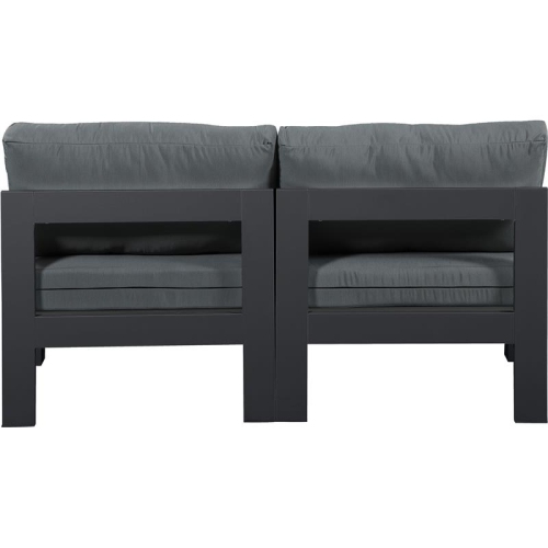 Meridian Furniture Nizuc Grey Fabric Outdoor Patio Modular Sofa