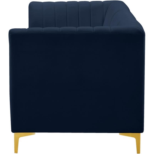 Meridian Furniture Alina Navy Velvet Modular Sofa