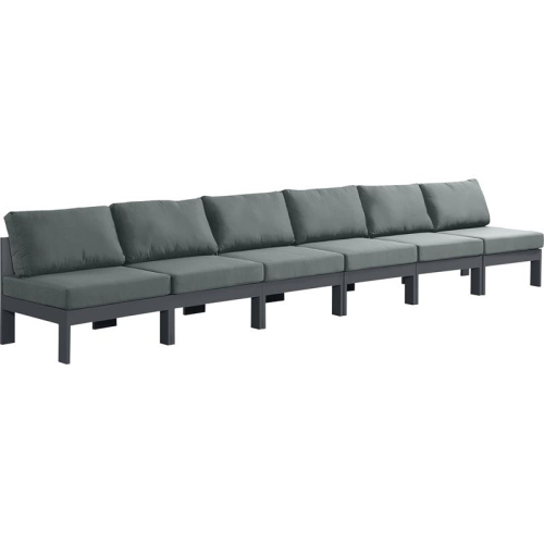 Meridian Furniture Nizuc Grey Fabric Outdoor Patio Modular Sofa