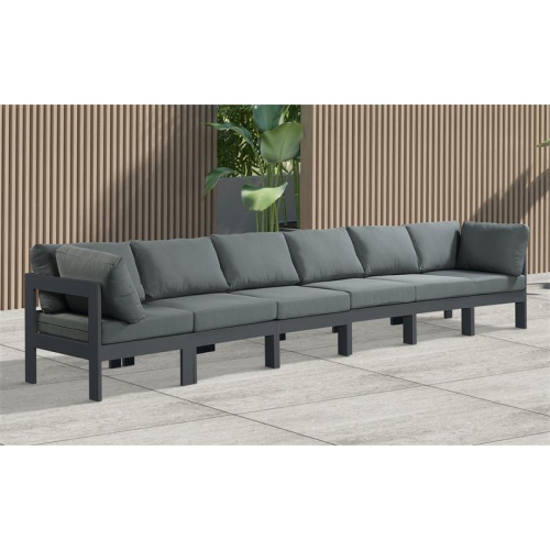 Meridian Furniture Nizuc Grey Fabric Outdoor Patio Modular Sofa