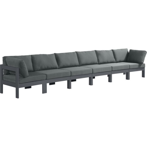 Meridian Furniture Nizuc Grey Fabric Outdoor Patio Modular Sofa