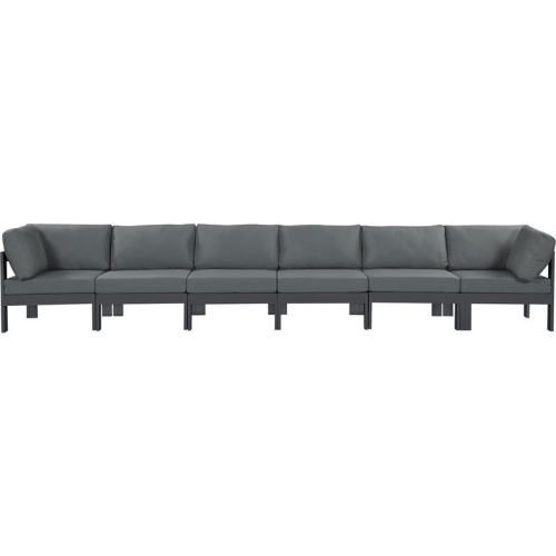 Meridian Furniture Nizuc Grey Fabric Outdoor Patio Modular Sofa