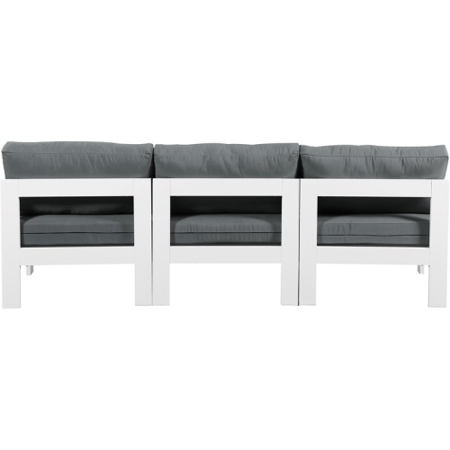 Meridian Furniture Nizuc Grey Fabric Outdoor Patio Modular Sofa