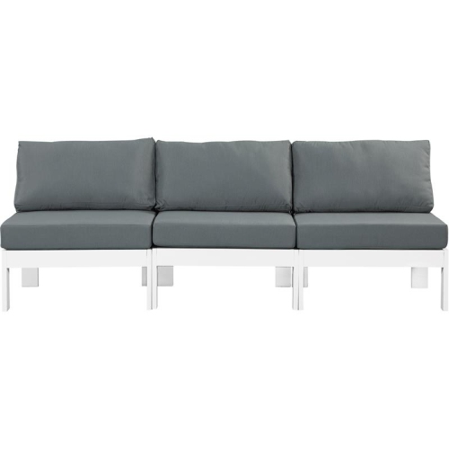 Meridian Furniture Nizuc Grey Fabric Outdoor Patio Modular Sofa