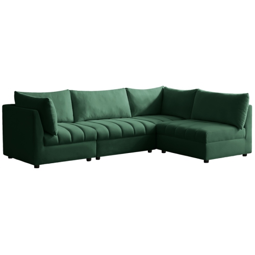 Meridian Furniture Jacob Green Velvet Modular Sectional