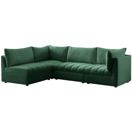 Meridian Furniture Jacob Green Velvet Modular Sectional
