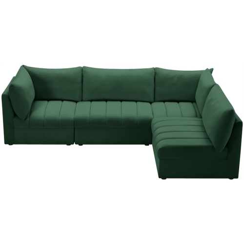 Meridian Furniture Jacob Green Velvet Modular Sectional