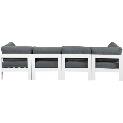 Meridian Furniture Nizuc Grey Fabric Outdoor Patio Modular Sofa