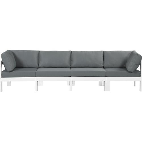 Meridian Furniture Nizuc Grey Fabric Outdoor Patio Modular Sofa