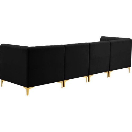 Meridian Furniture Alina Black Velvet Modular Sofa