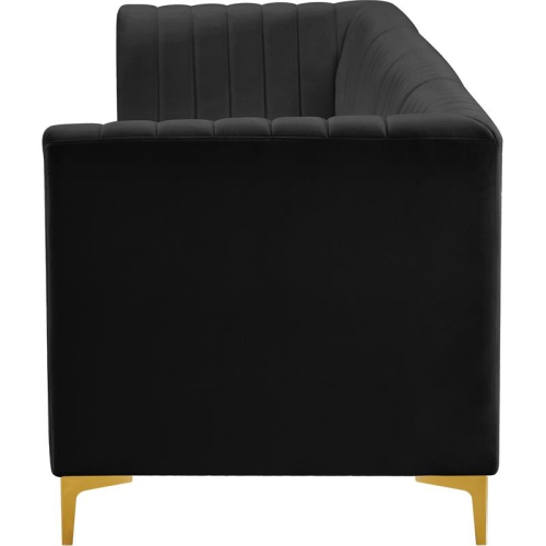 Meridian Furniture Alina Black Velvet Modular Sofa