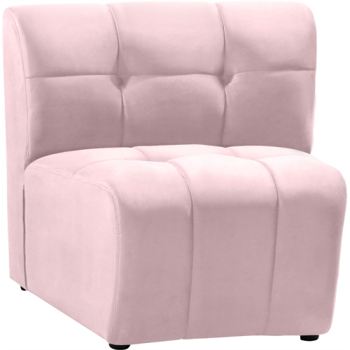 Meridian Furniture Limitless Pink Velvet Modular Loveseat
