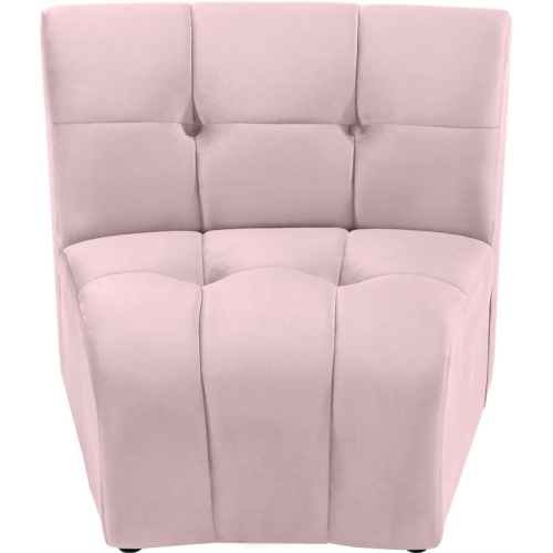 Meridian Furniture Limitless Pink Velvet Modular Loveseat