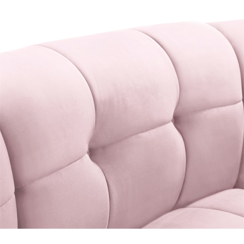 Meridian Furniture Limitless Pink Velvet Modular Loveseat