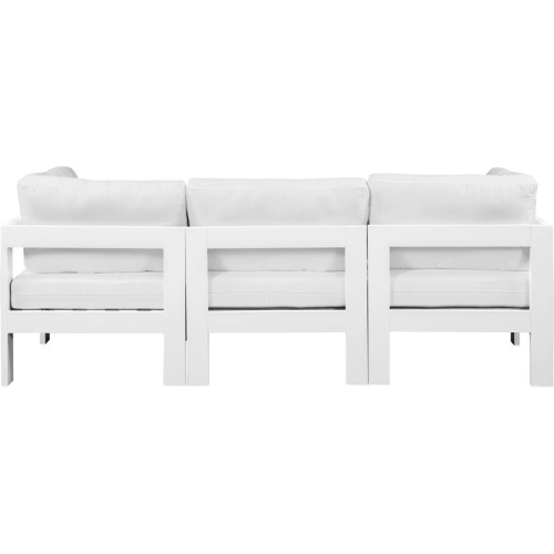 Meridian Furniture Nizuc White Fabric Outdoor Patio Modular Sofa