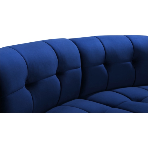 Meridian Furniture Limitless Navy Velvet Modular Loveseat