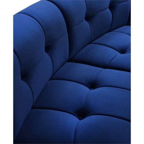 Meridian Furniture Limitless Navy Velvet Modular Loveseat