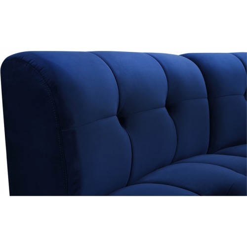 Meridian Furniture Limitless Navy Velvet Modular Loveseat