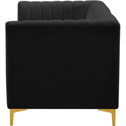 Meridian Furniture Alina Black Velvet Modular Sofa