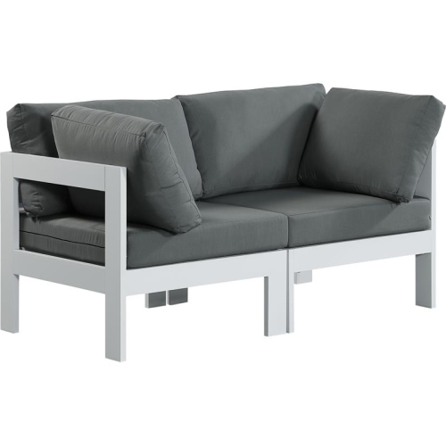 Meridian Furniture Nizuc Grey Fabric Outdoor Patio Modular Sofa
