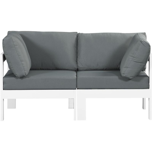 Meridian Furniture Nizuc Grey Fabric Outdoor Patio Modular Sofa