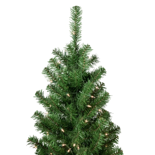 16' Pre-Lit Pendleton Spruce Slim Artificial Christmas Tree, Clear Lights