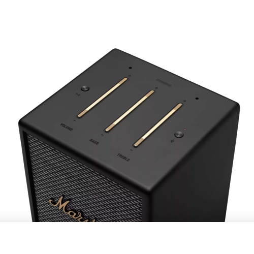 Remis à neuf - haut-parleur vocal Bluetooth Uxbridge Home de Marshall avec Alexa d'Amazon intégrée, noir