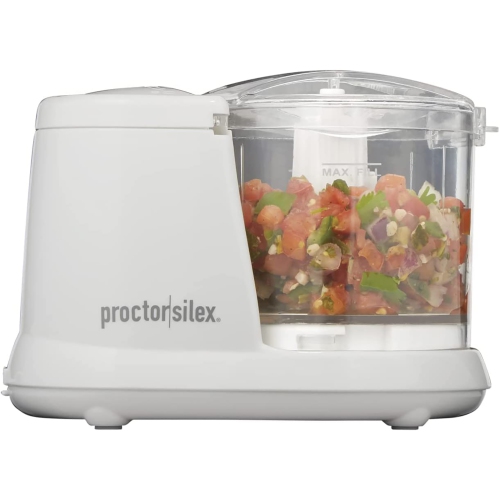 Proctor Silex - Mini Food Processor/Vegetable Chopper, 1.5 Liter Capacity, White