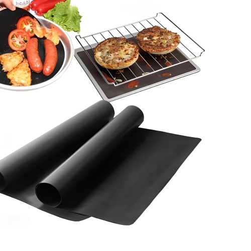 Better BBQ - Set of 2 Reusable Non-Stick Grill Mats, Black