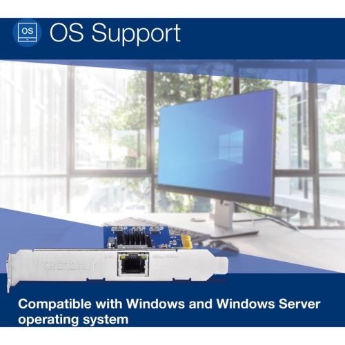 TRENDnet 2.5GBASE-T PCIe Wired Network Adapter Card -