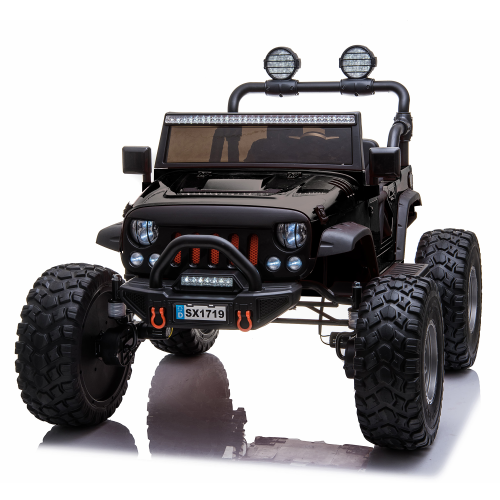 2 Seater Lifted Monster Jeep 12V Electric Kids' Ride On Car with Parental Remote Control - Black
