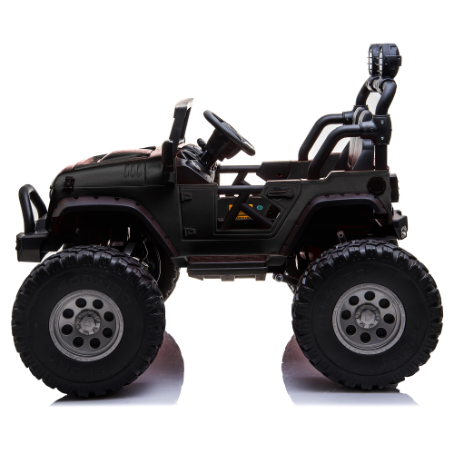 2 Seater Lifted Monster Jeep 12V Electric Kids' Ride On Car with Parental Remote Control - Black