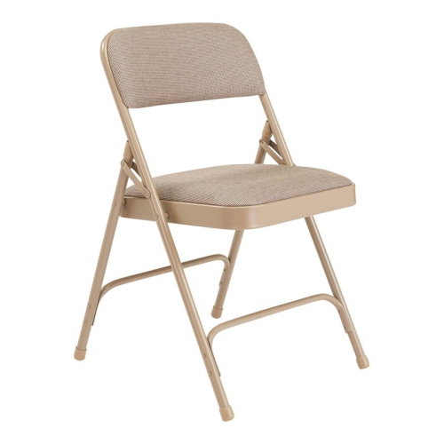 NATIONAL PUBLIC  Nps 2200 Series 29.5" Fabric Upholstered Folding Chair In Cafe (Set Of 4) In Beige Best outdoor chairs!!