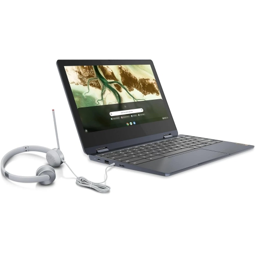 LENOVO  " Ideapad 3 Laptop 14.0"" HD Intel N4020 4GB 32GB With Headset Bundle Chrome Os Abyss Blue" Best for Virtual school