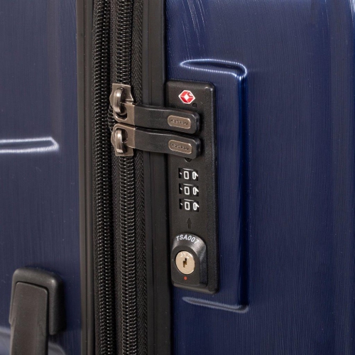 Delsey Chrometec Hardside Spinner Suitcase 3 Pcs Luggage Set-silver