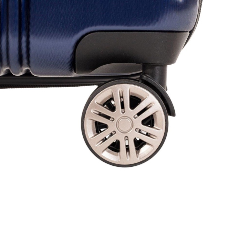 Delsey Chrometec Hardside Spinner Suitcase 3 Pcs Luggage Set-silver