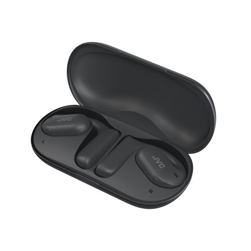 JVC HA-NP35T - Écouteurs à Oreille Ouverte Sans-Fil, Bluetooth 5.1 avec Commandes Tactiles, Noir