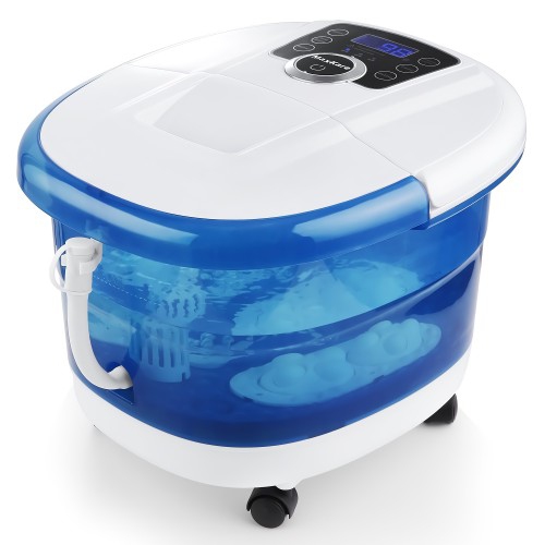 MaxKare Foot Spa Bath Massager with 4 Motorized Rollers, Heat, Bubbles
