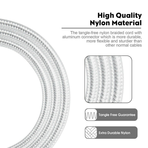 Thunderbolt 3 Compatible USB-C to USB-C 3.1 Cable 6inch 3FT 6FT Nylon Braided