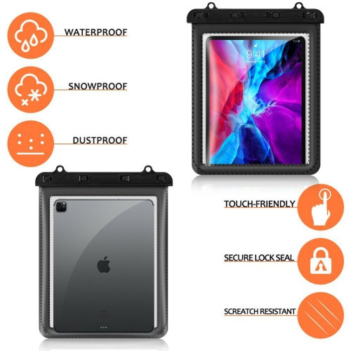 For iPad 5/6/7/8th, Air 2/3/4th, Mini 3/4/5th, Pro 11" 1/2/3rd Waterproof Pouch
