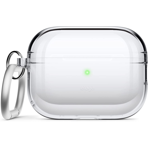 ELAGO  Compatible \w Airpods Pro 2Nd Generation Case Cover Clear - Protective Case \w Keychain, Shockproof, Gel Tape Included, Wireless Charging