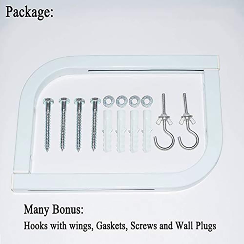 Projector Screen Mount, Projector Display L-Bracket 11 inch Longer Wall Hanging Mount Adjustable with Hook Manual Spectrum Screen White