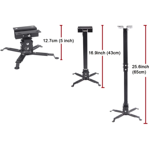 Universal Extendable Adjustable Tilt DLP LCD Ceiling Projector Mount Bracket
