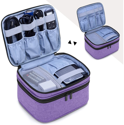 Sac de transport pour mini projecteur, étui portatif pour projecteur et accessoires, sac de rangement compatible avec Abox T22, violet